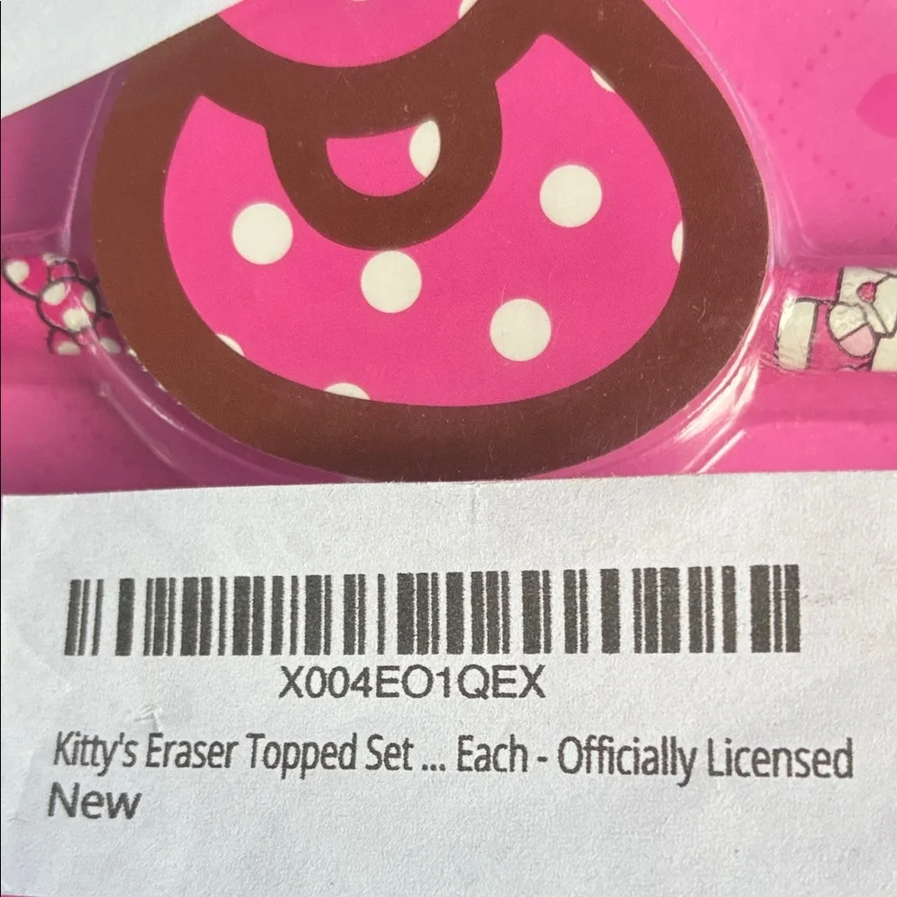 Hello Kitty Pencils With Eraser Set of 3